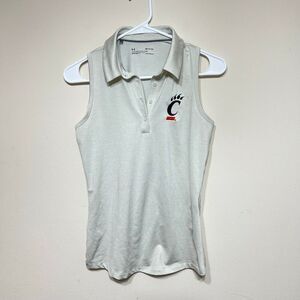 Under Armour Cincinnati Bear Cats Collared Polo Sleeveless Fitted Small Wmen
